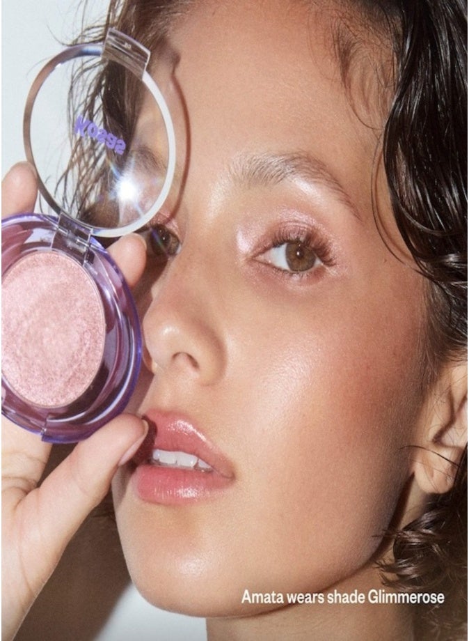 Kosas Shiny Objects Wet Glisten Highlighter Powder 4.5g – Radiant Face & Eye Glow Haloed - Champagne Sheen - Image 5